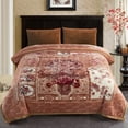 thumbnail image 1 of Thick Warm Winter Fleece Blanket For King Bed 2 Ply Reversible Soft Raschel Blanket,85"x93",10lb, 1 of 8