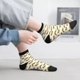 thumbnail image 2 of Fuzoiu Leopard Print Print Adult Socks, Crew Moisture-wicking Socks, Unisex Cushion Crew Socks,Casual Sports Ankle Socks, 2 of 7
