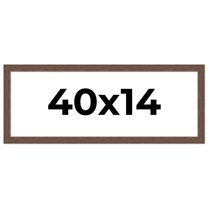 40x14 Frame Brown Farmhouse Solid Wood Picture Frame Width 1.5 Inches | Interior Frame Depth 0.5