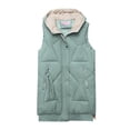thumbnail image 5 of Oversized Long Down Vest for Women Winter Long Puffer Quilted Vest Coats Hooded Sleeveless Warm Jacket Pockets, 5 of 5