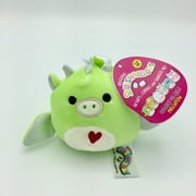 Squishmallows Official Kellytoy Plush 3.5" Desmund the Dragon - Valentine's Day Edition - Clip-on