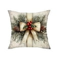thumbnail image 2 of Virelaxpo Linen Christmas Pillow Cover with Santa and Reindeer Patterns, Festive Decor for Living Room and Sofa, 2 of 6