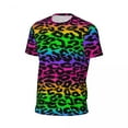 thumbnail image 5 of T Shirt For Men Leopard Rainbow Man Funny Aesthetic Print Basic Sports Breathable Summer Tee Shirt C, 5 of 7