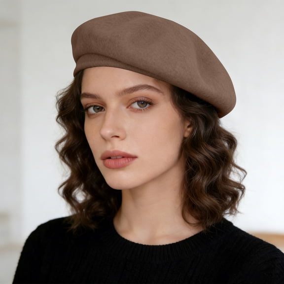 SwiftWear Women's Classic Knit Beret French Style Slouchy Hat Soft & Stretchy Timeless Painter Hats for Everyday Casual & Elegant Looks