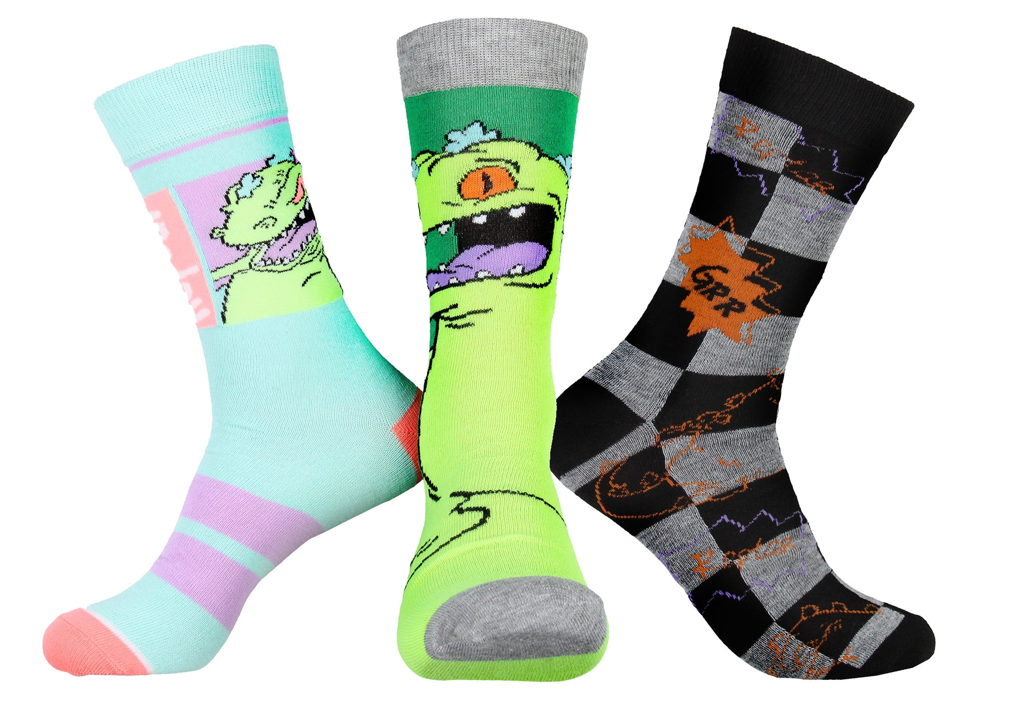 Gift L21 2 Pair Nickelodeon Socks Rugrats Tommy & Chuckie Men's Shoe Size 6-12 
