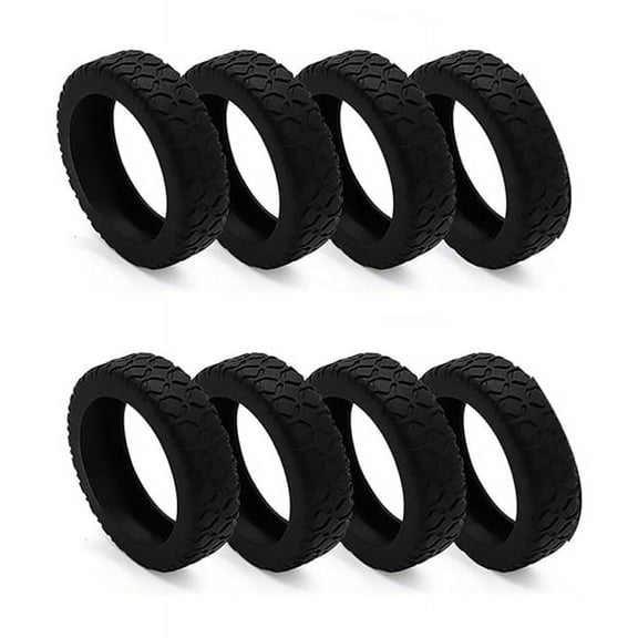 8Pcs Suitcases Wheel Covers,Silicone Luggage Compartment Wheel Cover for Most 8 Spinner Wheels Black