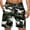 Camouflage Camo Green, variant on Men's Skull Print Quick Dry Swim Trunks with Board Beach Shorts Puerto Rico Pr Flag