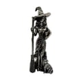 thumbnail image 4 of Figura decorativa de Halloween, estatua de bruja, escultura coleccionable Toma una escoba, 4 of 9