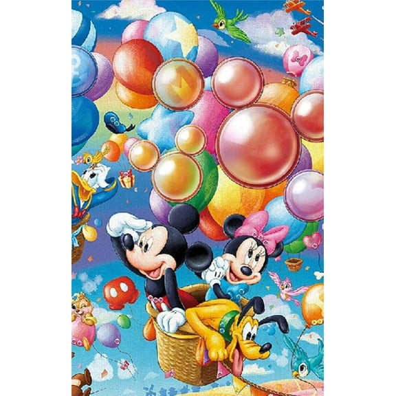 Mickey and Minnie Diamond Painting Kits, Diamond Art Kits for Kids, 5D Diamond Painting, Diamond Painting Picture for Home Decoration 12x16 inch