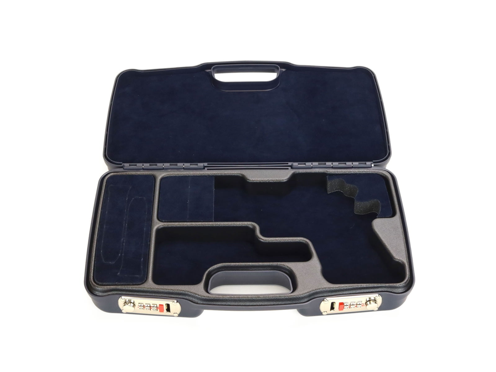 Negrini Hybri-Tech RMR Capable Locking Pistol Case, Navy/Navy, Full Size Pistol