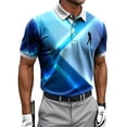 thumbnail image 2 of Fnnxeal Mens Polo Shirts Casual Collared Graphic Summer Short Sleeve Golf Polo Blue Shirts for Men Size 5XL, 2 of 5