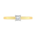 thumbnail image 3 of 1/4 Carat 4-Prong Set Princess Cut Diamond Solitaire Engagement Ring Band in 14K Yellow Gold (Ring Size 8.5), 3 of 4