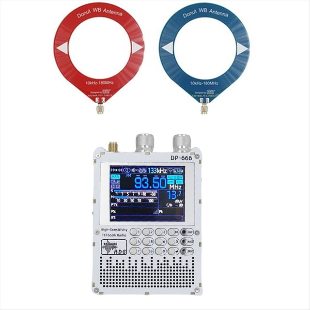 Radio DP-666 TEF6686 con Pantalla Táctil IPS de 2,8 Pulgadas, Alta Sensibilidad, Banda , FM, LW, MW, SW.