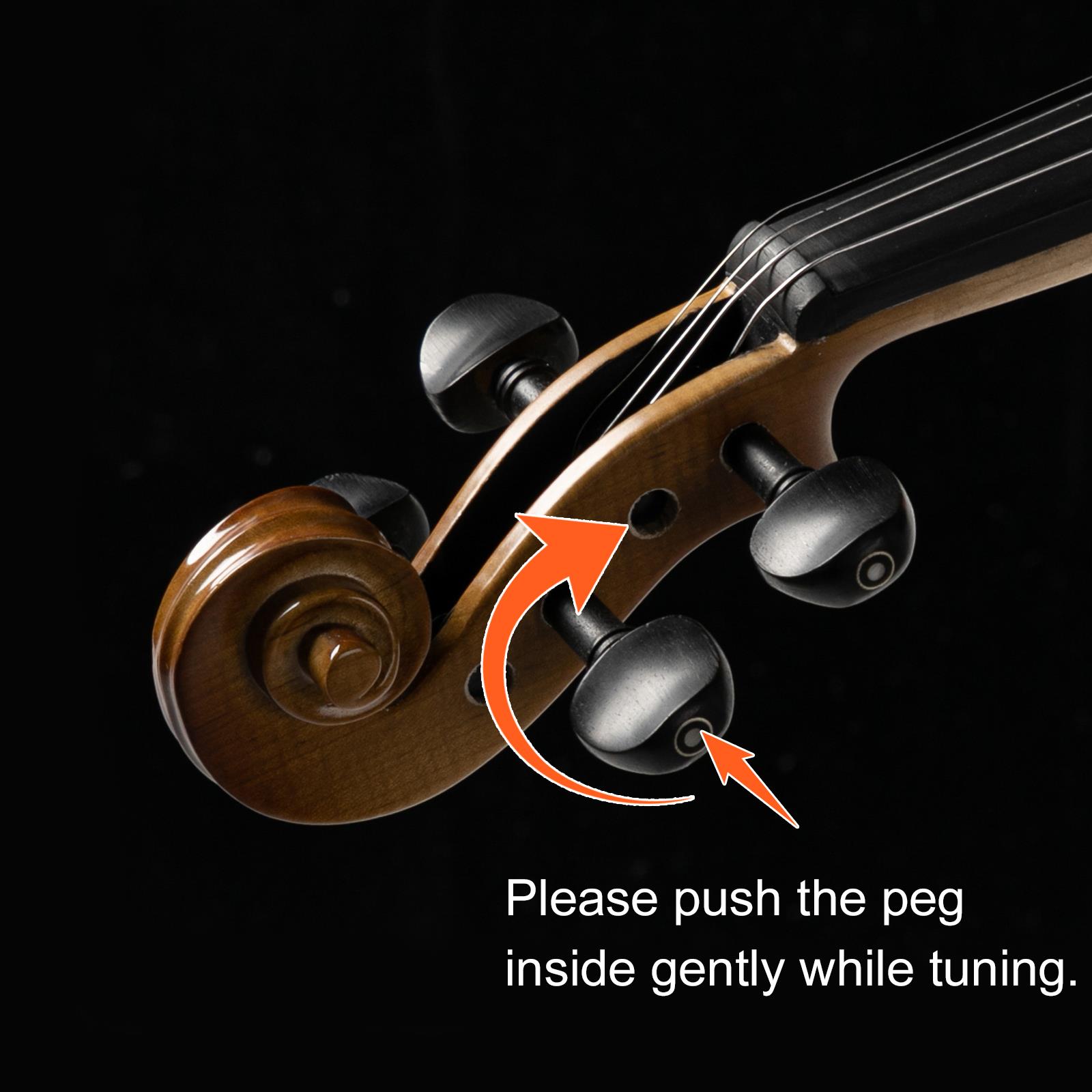 Glarry 4/4 Acoustic Violin Kit w/Square Case, 2 Bows, Extra Strings and Bridge, Matt Natural