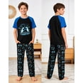 thumbnail image 2 of Fiodrimy Boys Pajamas Little Big Boys Short Sleeves and Pants Pajamas 2-Piece Pjs Set Kids Sleepwear Size 8-14, 2 of 7