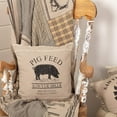 thumbnail image 6 of VHC Brands Sawyer Mill 18x18" Square Accent Throw Pillow, Pig, Charcoal, 6 of 6