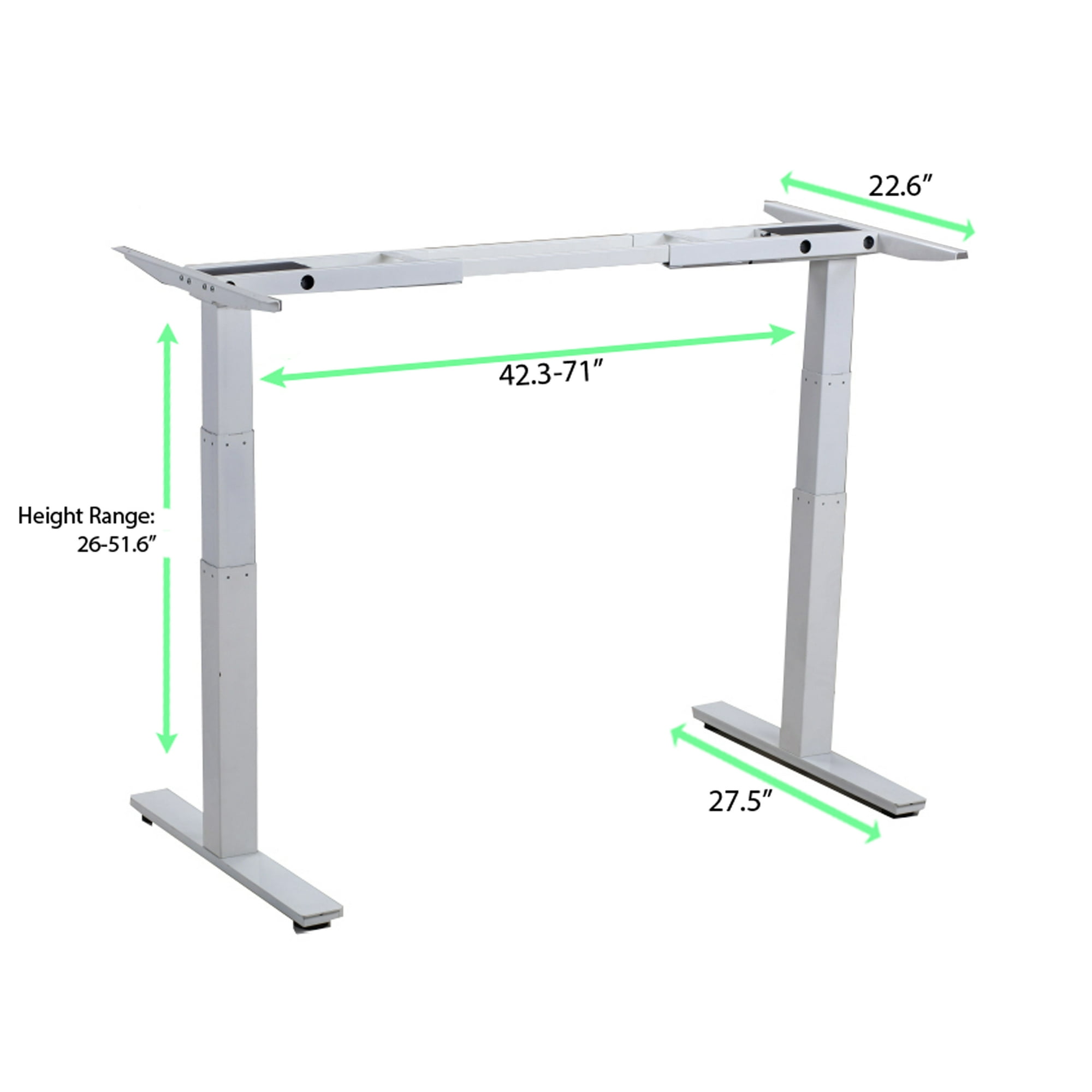 Rise Up Electric Adjustable Height Width Standing Desk Legs Frame