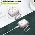 thumbnail image 3 of Étui pour Airpods, Coque de Protection pour Airpods, Trousse de Peau Rigide en PC pour Filles Hommes Femmes Compatible avec Étui de Recharge Airpods 2 et 1 avec Mousqueton [Voyant avant Visible], Pêche, 3 of 5