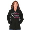 thumbnail image 4 of My Heart Belongs to my Kids Cute Mom Womens Plus Size Graphic Zipper Hoodie Brisco Brands 2X, 4 of 5