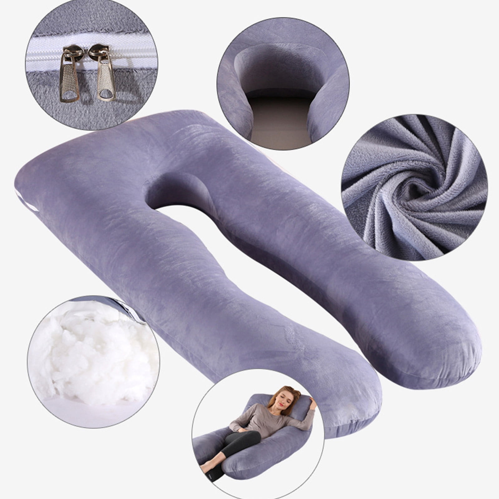 Tuphregyow Pregnancy Pillows, U-Shape Pillow – Pregnancy Pillows For Sleeping – Body Pillows For Adults, Maternity Pillow And Pregnancy Must Haves Black