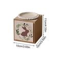 thumbnail image 3 of Easter Table Decor Wooden Square Candle Holder C, Modern Centerpiece For Easter Dinner Table, Polished Wood Easter Decor For Easter Wedding Or Party Setup Easter Decorations For The Home, 3 of 6