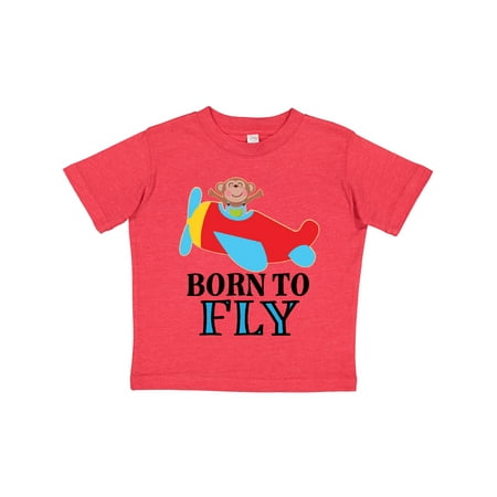 

Inktastic Boys Future Pilot Monkey Airplane Gift Toddler Boy Girl T-Shirt