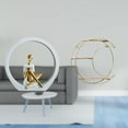 thumbnail image 2 of CoudarTitie Metal Figurine Shelf Centerpiece Modern Abstract Sculpture for Bedroom Bookshelf Wall Hanging Decorative Collectibles Trophy, 2 of 8