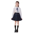 thumbnail image 2 of Girls' School Uniform Outfit 3 Piece Set with Long Sleeve Button Down Shirt and Pleated Skirt,3-18 Years, 2 of 5