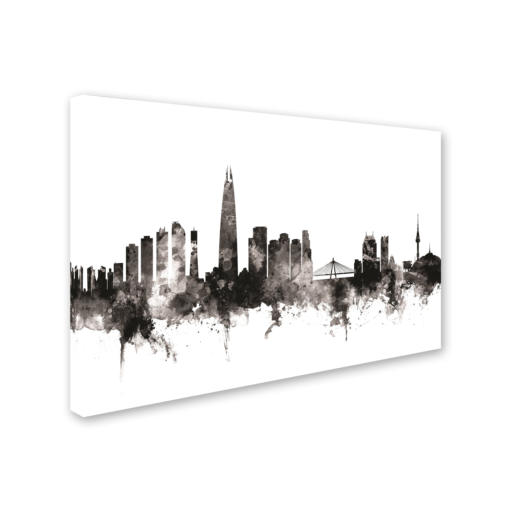 Trademark Fine Art 'Seoul Skyline South Korea III' Canvas Art by Michael Tompsett