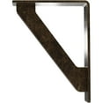 thumbnail image 4 of Ekena Millwork 2"W x 5 1/2"D x 8"H Traditional Wrought Iron Bracket, (Triple center brace), Antiqued Pale Gold, 4 of 8
