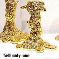 thumbnail image 4 of Candelabro Dorado Candelero Superficie Chapada en Resina Forma Fundida Centros de Mesa de Boda Mesa de Comedor DecoracióN de Muebles para el Hogar, 4 of 5