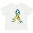thumbnail image 3 of Inktastic Down Syndrome Awareness Blue and Yellow Hearts Ribbon Boys or Girls Toddler T-Shirt, 3 of 5