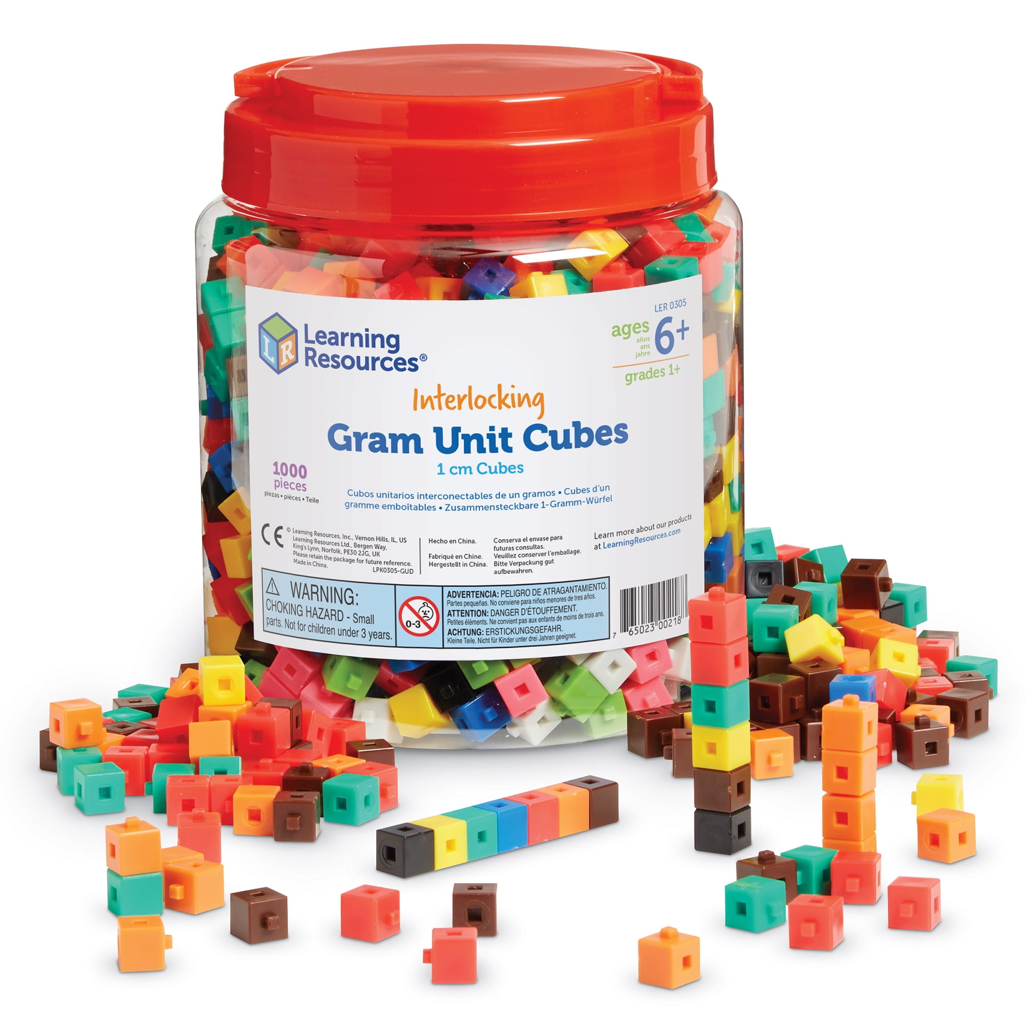 Set of 500 Ten Assorted Colors Unifix Cubes 