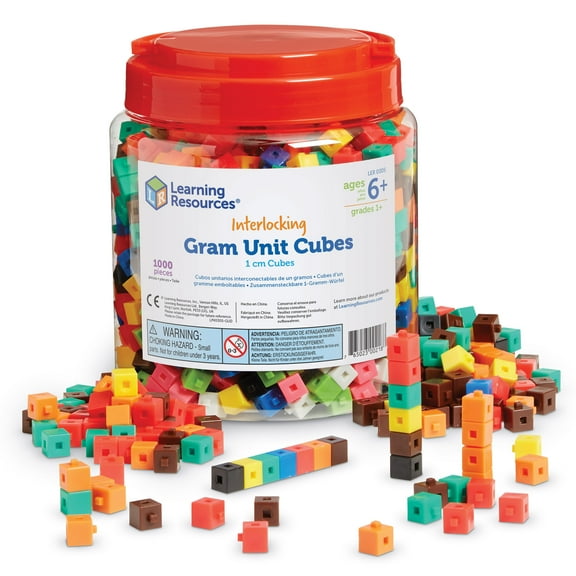 Learning Resources Gram Unit Cubes, Set of 1000
