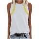thumbnail image 2 of ICHUANYI Clearance Women Printing Tank Fit Round-Neck Sleeveless Pullover Tee Tops(White, L) ICHUANYI WER2023081000747, 2 of 5