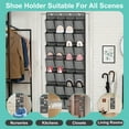 thumbnail image 5 of Scidweet Over The Door Shoe Organizer, 28 Large Fabric Pockets Hanging Shoe Rack Storage Organizer for Home and Dorm (Black), 5 of 6