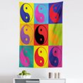 thumbnail image 1 of Peace Tapestry, Pop Art Design Yin Yang Signs Hippie Style Eastern Peace and Balance Theme, Fabric Wall Hanging Decor for Bedroom Living Room Dorm, 5 Sizes, Multicolor, by Ambesonne, 1 of 1