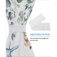 thumbnail image 3 of Green Teal Eucalyptus Blackout Door Curtains for French, Glass,Front, Back, Patio Door, Coastal Summer Starfish Thermal Insulated Rod Pocket Window Curtain Drapes With Tiebacks 25"x40", 3 of 5