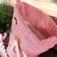 thumbnail image 6 of Perfect Red 2 Quilted Plaid Gingham Homespun Stocking with Personalized Letter J Charm by Marilee Home, 6 of 7