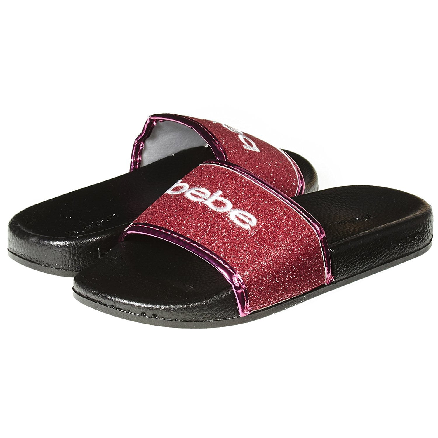 bebe sparkle slides