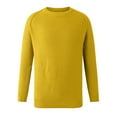 thumbnail image 4 of NOLDARES Mens Casual Sweater Crewneck Pullovers Casual Long Sleeve Sweater(Yellow,XXL), 4 of 5