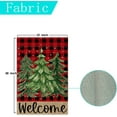 thumbnail image 2 of Welcome Christmas Red Tree Xmas Garden Flag Winter Small Burlap 12x18 Inch Vertical Double Sided Outside Yard Holiday Outdoor Farmhouse Decoration, 2 of 6