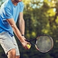 thumbnail image 2 of POWERTI Premium 6-Pack Tennis Racket Silicone Dampeners - Shock Absorbing, Non-Slip, Arm Protection (Black/Orange/Blue), 2 of 6