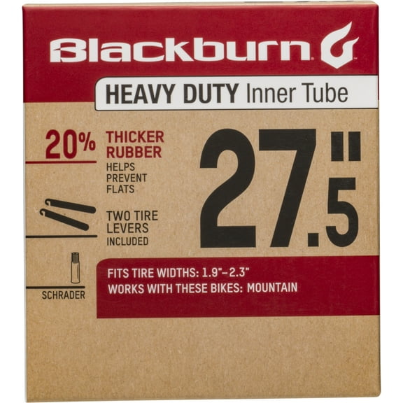 Blackburn Heavy Duty Bicycle Inner Tube, Schrader Valve, 27.5" x 2.1-2.3"
