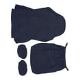 thumbnail image 3 of Computer Chair Cover, Fleece Material Breathable Soft Chair Seating Cover Set  For Home For Businessman Peacock Blue,Black,Navy Blue, 3 of 8