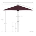 thumbnail image 5 of California Umbrella GSPT908302-SA65 9 ft. Aluminum Market Umbrella Push Tilt - Matted Black-Pacifica-Purple, 5 of 5