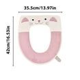 thumbnail image 2 of Toilet Seat Cushion, Cats Design, With Adhesive Buckle Handle, Soft Material, Comfortable Stylish, Easy to Clean, Fits Standard Seats, Protective Barrier, Home Office Use, 2 of 9