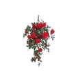 thumbnail image 2 of Flores colgantes de cesta de rosas artificiales para decoración tanto en exteriores como en interiores con enredaderas artificiales Arreglo floral de seda sin mantenimiento, 2 of 6