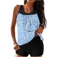 thumbnail image 2 of Levmjia Women's Two Piece Swimsuit Fashion Tankini Set High Waisted Tummy Control Vintage Printed Conservative Beach Vacation Pool Swimming, 2 of 4