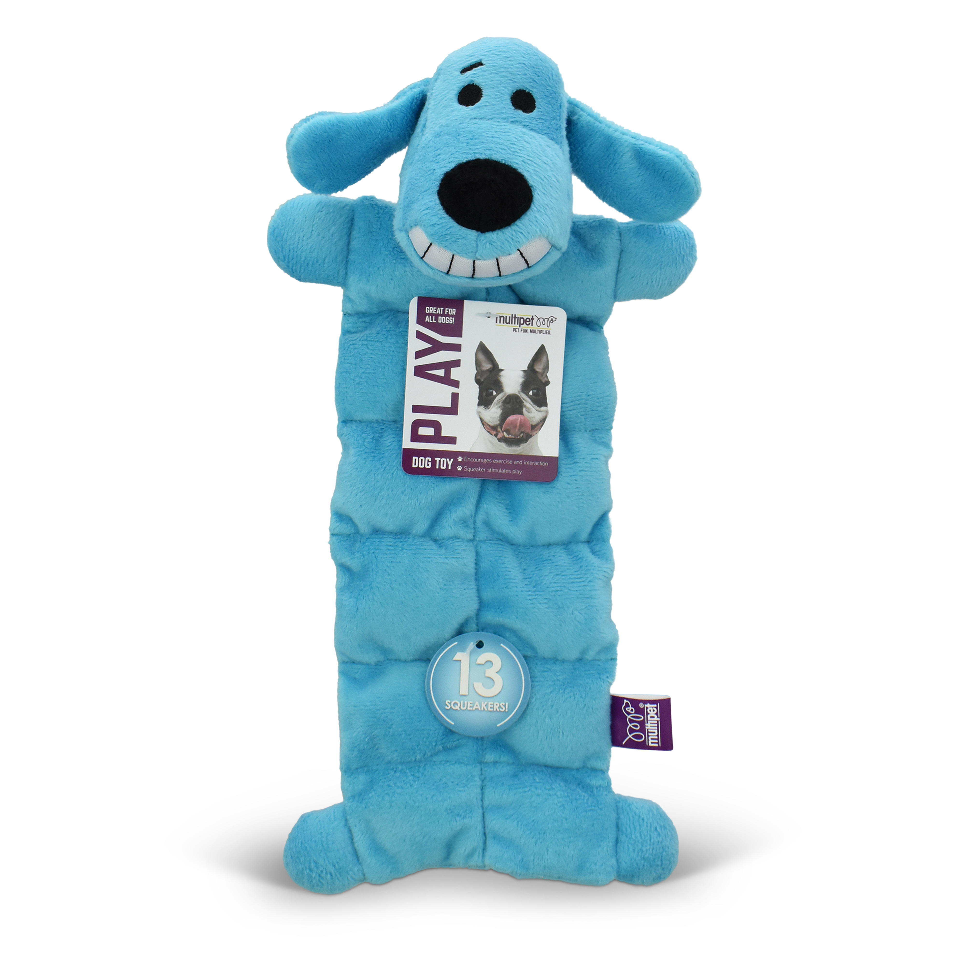 Multipet Smiling Loofa Mat Plush Dog Toy, 12 inches photo 2